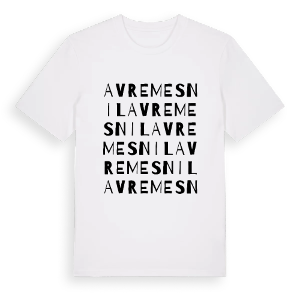 Avremesnil ordlek t-shirt – ekologisk bomull t-shirt från Pinshirt