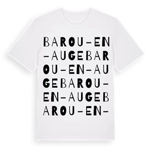 Barou-en-Auge ordlek t-shirt – ekologisk bomull t-shirt från Pinshirt
