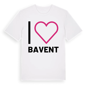 Jag älskar Bavent t-shirt stort tryck – ekologisk bomull t-shirt från Pinshirt