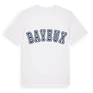 Bayeux college t-shirt – ekologisk bomull t-shirt från Pinshirt