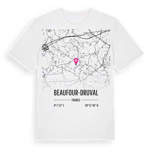 Beaufour-Druval karta t-shirt – ekologisk bomull t-shirt från Pinshirt