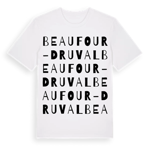 Beaufour-Druval ordlek t-shirt – ekologisk bomull t-shirt från Pinshirt