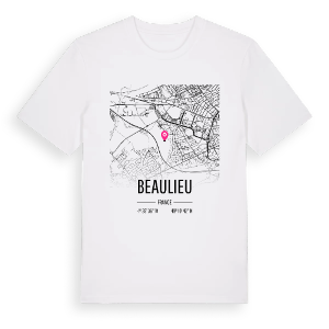 Beaulieu karta t-shirt – ekologisk bomull t-shirt från Pinshirt