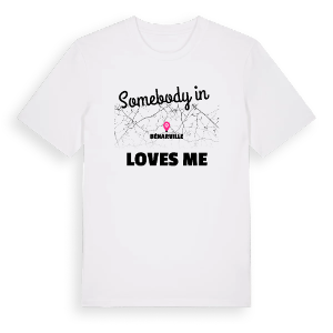 Någon i Bénarville älskar mig t-shirt – ekologisk bomull t-shirt från Pinshirt