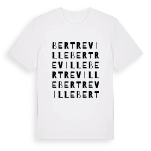 Bertreville ordlek t-shirt – ekologisk bomull t-shirt från Pinshirt