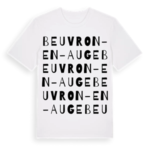 Beuvron-en-Auge ordlek t-shirt – ekologisk bomull t-shirt från Pinshirt
