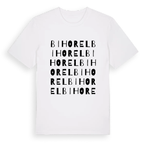 Bihorel ordlek t-shirt – ekologisk bomull t-shirt från Pinshirt