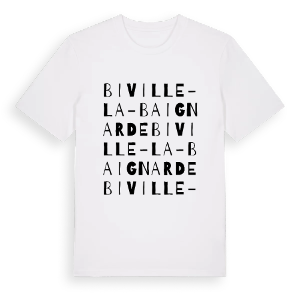 Biville-la-Baignarde ordlek t-shirt – ekologisk bomull t-shirt från Pinshirt
