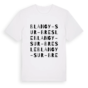 Blangy-sur-Bresle ordlek t-shirt – ekologisk bomull t-shirt från Pinshirt