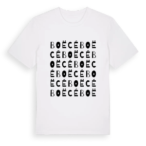 Boëcé ordlek t-shirt – ekologisk bomull t-shirt från Pinshirt