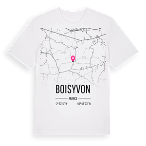 Boisyvon karta t-shirt – ekologisk bomull t-shirt från Pinshirt