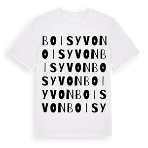 Boisyvon ordlek t-shirt – ekologisk bomull t-shirt från Pinshirt