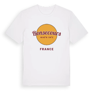 Bonsecours cirkel t-shirt – ekologisk bomull t-shirt från Pinshirt