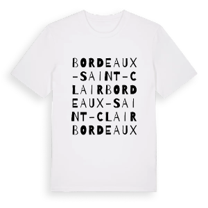 Bordeaux-Saint-Clair ordlek t-shirt – ekologisk bomull t-shirt från Pinshirt