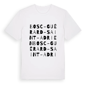 Bosc-Guérard-Saint-Adrien ordlek t-shirt – ekologisk bomull t-shirt från Pinshirt