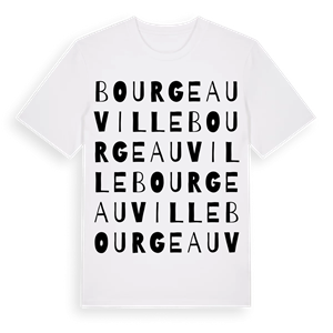 Bourgeauville ordlek t-shirt – ekologisk bomull t-shirt från Pinshirt