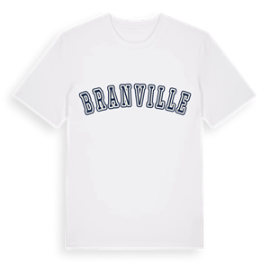 Branville college t-shirt – ekologisk bomull t-shirt från Pinshirt
