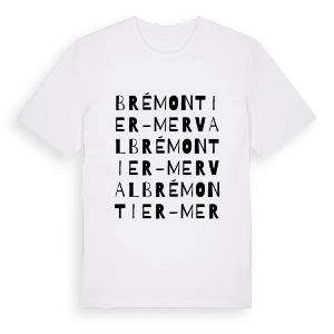 Brémontier-Merval ordlek t-shirt – ekologisk bomull t-shirt från Pinshirt