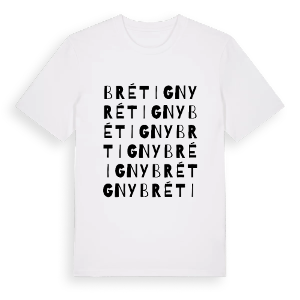 Brétigny ordlek t-shirt – ekologisk bomull t-shirt från Pinshirt