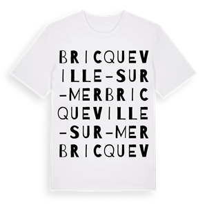 Bricqueville-sur-Mer ordlek t-shirt – ekologisk bomull t-shirt från Pinshirt