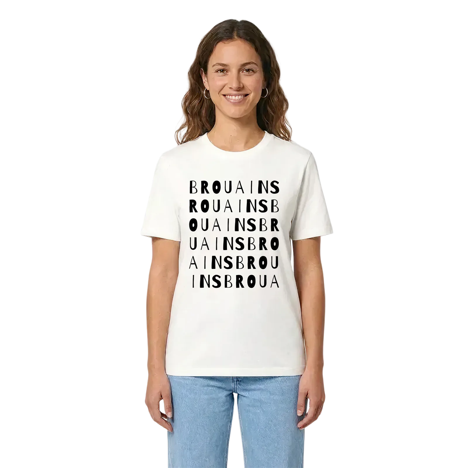 Brouains ordlek t-shirt – White, i miljö