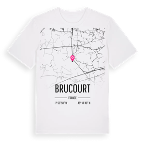 Brucourt karta t-shirt – ekologisk bomull t-shirt från Pinshirt