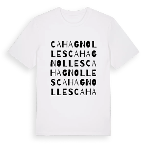 Cahagnolles ordlek t-shirt – ekologisk bomull t-shirt från Pinshirt
