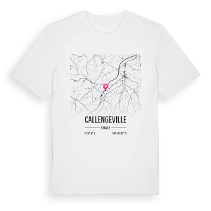Callengeville karta t-shirt – ekologisk bomull t-shirt från Pinshirt