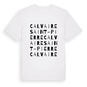 Calvaire Saint-Pierre ordlek t-shirt – ekologisk bomull t-shirt från Pinshirt
