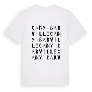 Cany-Barville ordlek t-shirt – ekologisk bomull t-shirt från Pinshirt