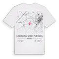 Caorches-Saint-Nicolas karta t-shirt