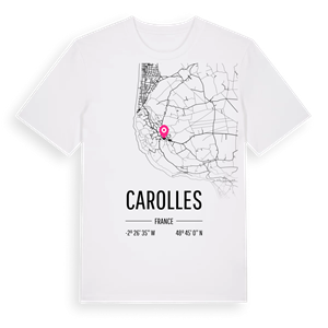 Carolles karta t-shirt – ekologisk bomull t-shirt från Pinshirt