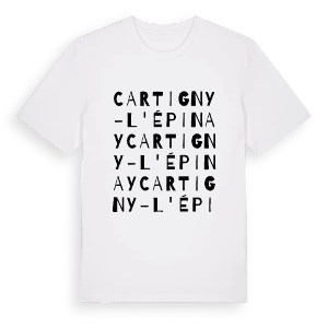 Cartigny-l'Épinay ordlek t-shirt – ekologisk bomull t-shirt från PinShirt