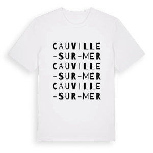 Cauville-sur-Mer ordlek t-shirt – ekologisk bomull t-shirt från PinShirt