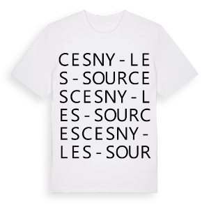 Cesny-les-Sources ordlek t-shirt – ekologisk bomull t-shirt från Pinshirt