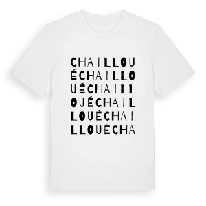 Chailloué ordlek t-shirt – ekologisk bomull t-shirt från Pinshirt