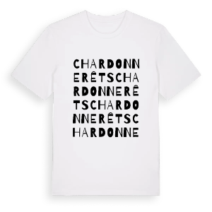 Chardonnerêts ordlek t-shirt – ekologisk bomull t-shirt från Pinshirt
