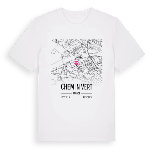 Chemin Vert karta t-shirt – ekologisk bomull t-shirt från Pinshirt