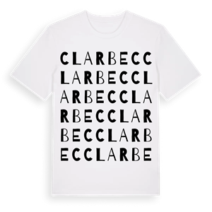 Clarbec ordlek t-shirt – ekologisk bomull t-shirt från Pinshirt