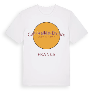 Clef-Vallée-d'Eure cirkel t-shirt – ekologisk bomull t-shirt från Pinshirt