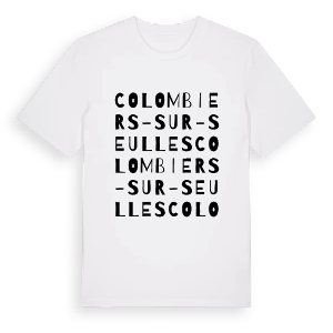Colombiers-sur-Seulles ordlek t-shirt – ekologisk bomull t-shirt från Pinshirt