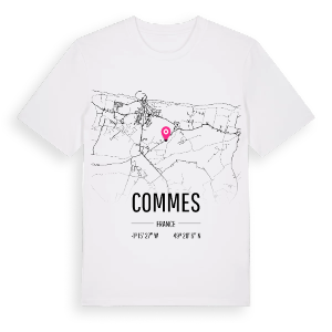 Commes karta t-shirt – ekologisk bomull t-shirt från Pinshirt