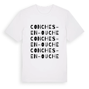 Conches-en-Ouche ordlek t-shirt – ekologisk bomull t-shirt från Pinshirt