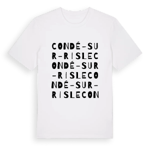 Condé-sur-Risle ordlek t-shirt – ekologisk bomull t-shirt från Pinshirt