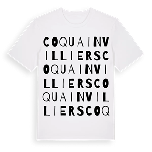 Coquainvilliers ordlek t-shirt – ekologisk bomull t-shirt från Pinshirt
