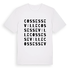Cossesseville ordlek t-shirt – ekologisk bomull t-shirt från Pinshirt