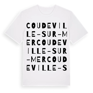 Coudeville-sur-Mer ordlek t-shirt – ekologisk bomull t-shirt från Pinshirt