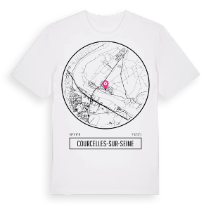 Courcelles-sur-Seine t-shirt – ekologisk bomull t-shirt från Pinshirt