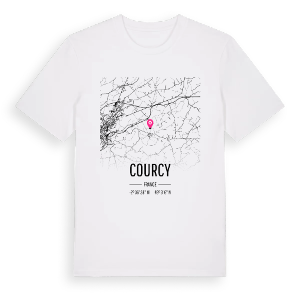 Courcy karta t-shirt – ekologisk bomull t-shirt från Pinshirt