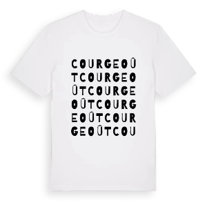 Courgeoût ordlek t-shirt – ekologisk bomull t-shirt från Pinshirt